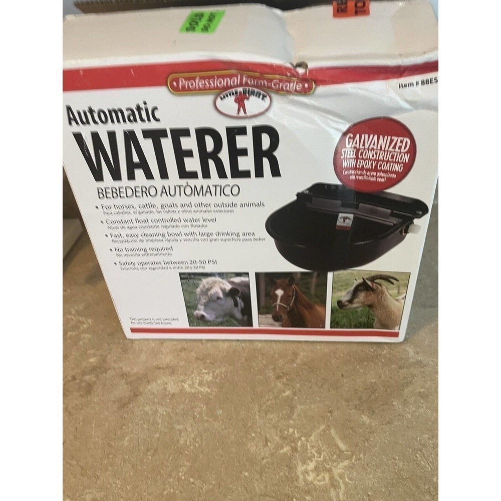 Little Giant 88ESW Epoxy-Coated Steel All Purpose Automatic Stock Waterer, Black